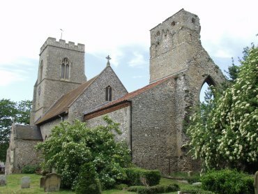 Weybourne Priory ruins and Weybourne Church