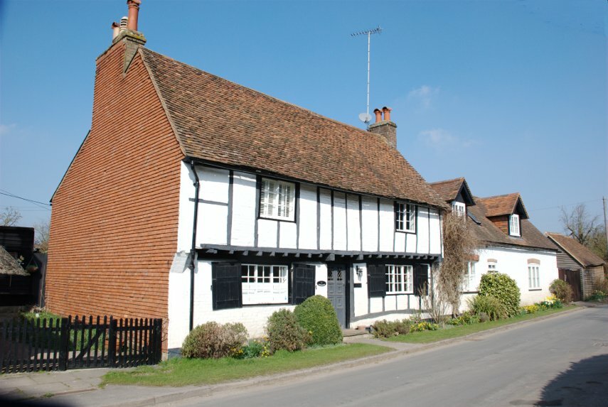 A Jettied Timber-Framed House, Aldbury, Hertfordshire, England, Great Britain