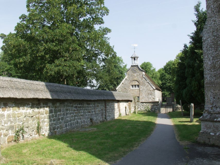 Thatched wall, Avebury, Wiltshire, England