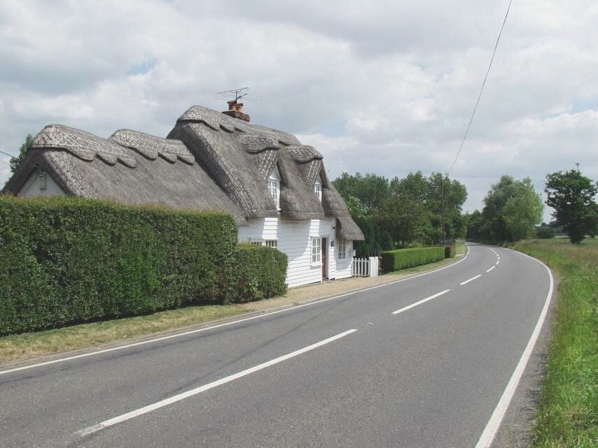 An unclassified road going from Maldon to Bradwell, Essex, Great Britain
