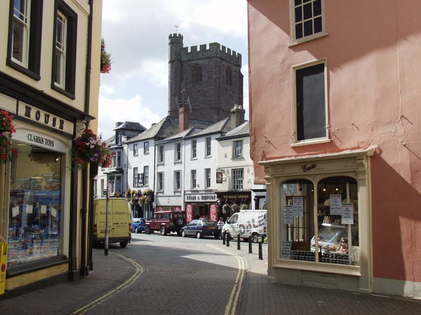 High Street and High Street Inferior, Brecon, Brecknockshire, Wales, Great Britain.