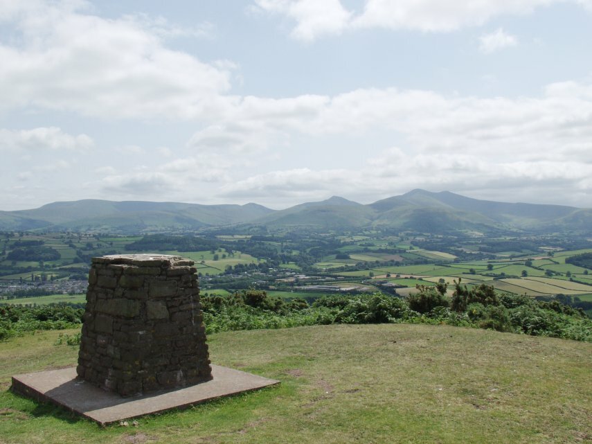 On the top of Pen-y-Crug, Brecon, Brecknockshire, Wales.