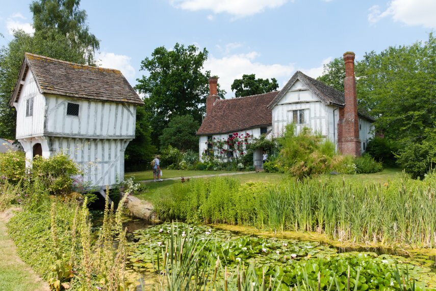 The House and Gatehouse, Brockhampton, Herefordshire, England, Great Britain