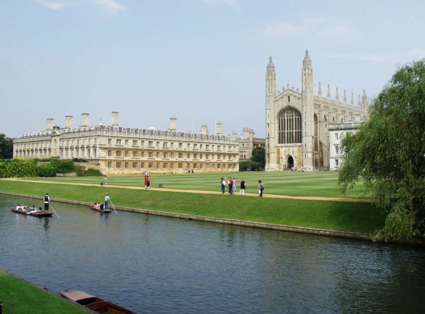 Scene showing the River Cam, Cambridge, Cambridgeshire, England