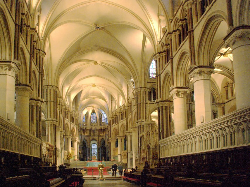 View of the Quire, Canterbury Cathedral, Canterbury. Kent, England