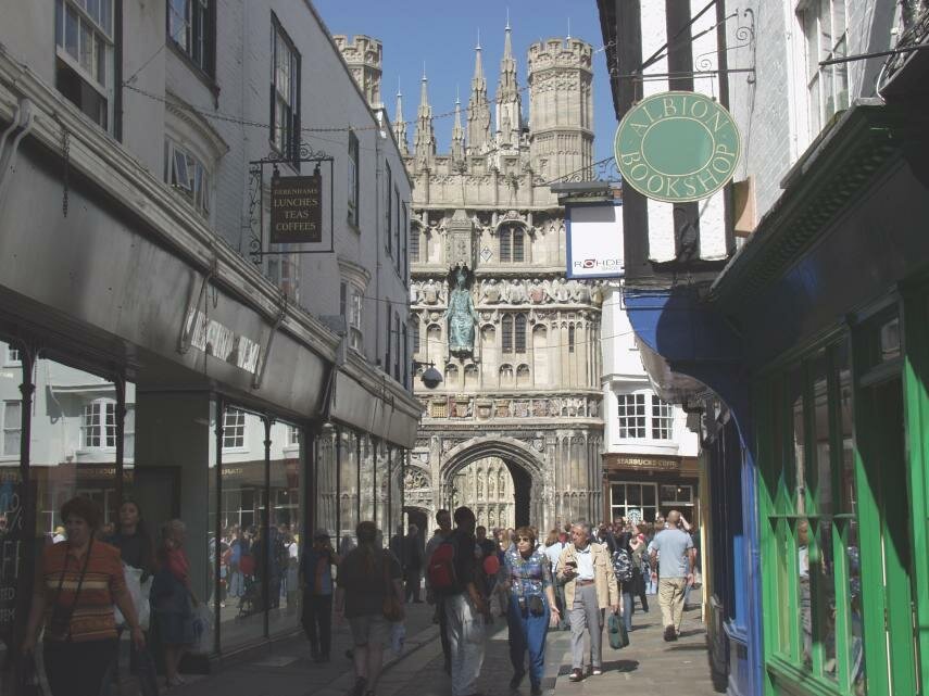 Mercery Lane and Christchurch Gate, Canterbury, Kent, England, Great Britain
