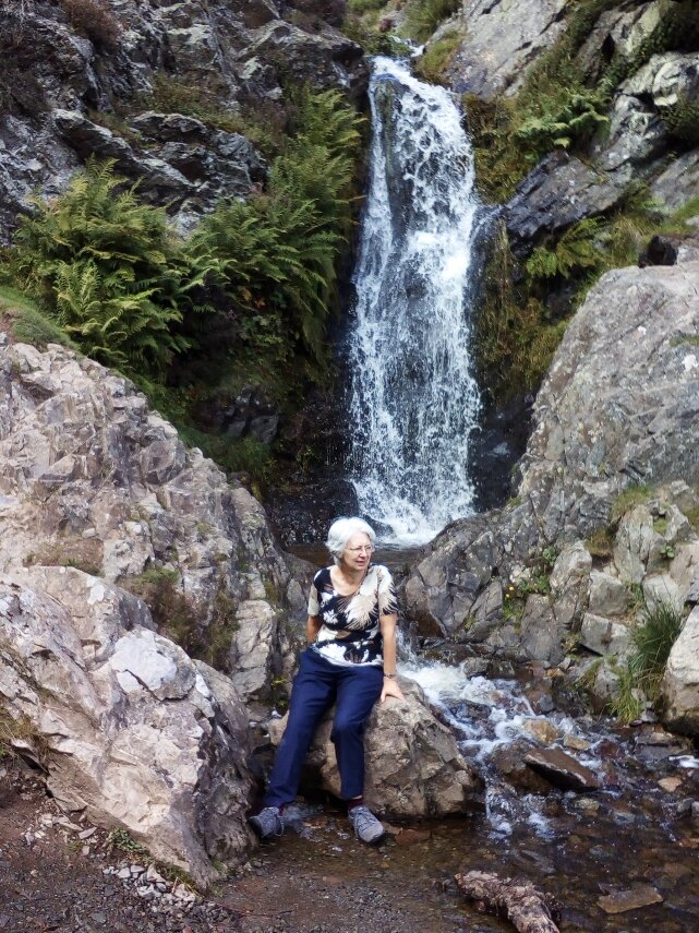 A Waterfall, Carding Mill Valley, Church Stretton, Shropshire, England, Great Britain