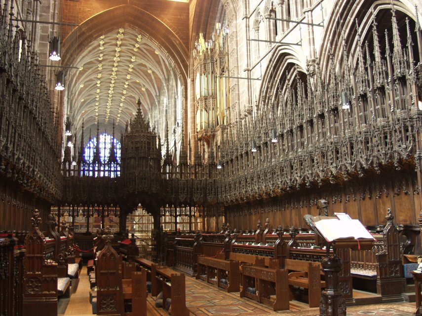 Photgraph of the Quire, Chester cathedral, Chester, Cheshire