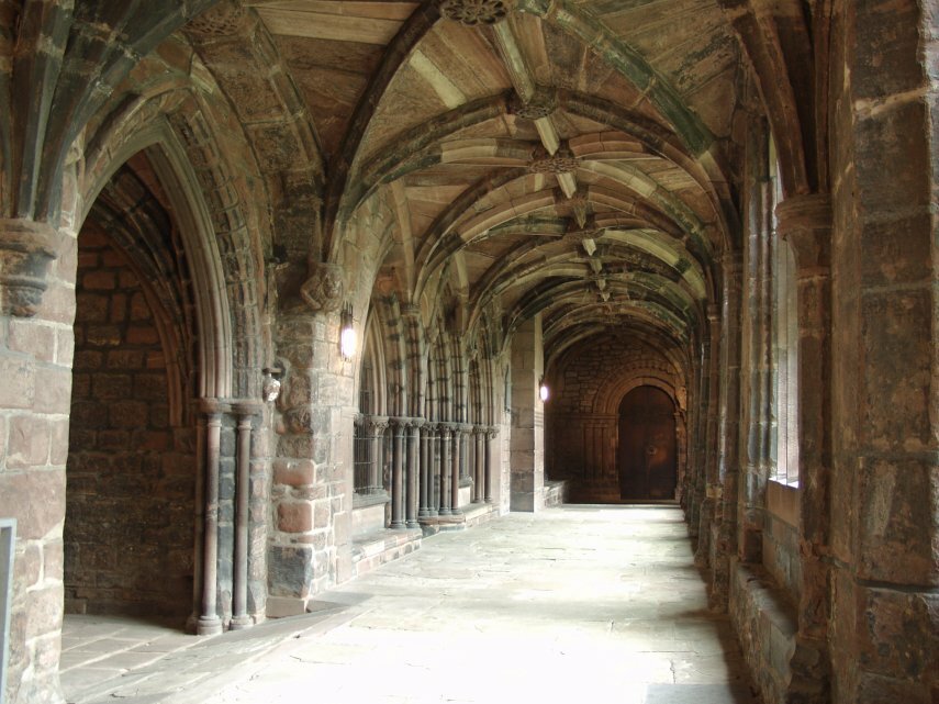 Photgraph of the Cloisters, Chester cathedral, Chester, Cheshire