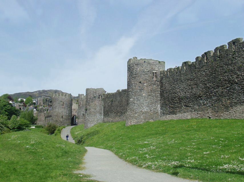 Medieval Conwy Town Wallls, Gwynedd, Wales