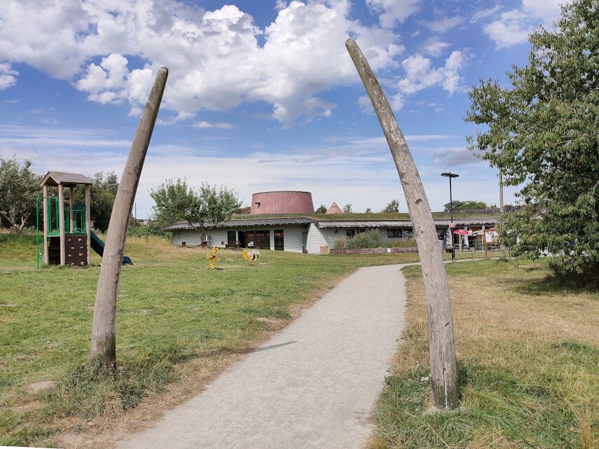 Scene showing the Shropshire Hills Discovery Centre, Craven Arms, Shropshire, England