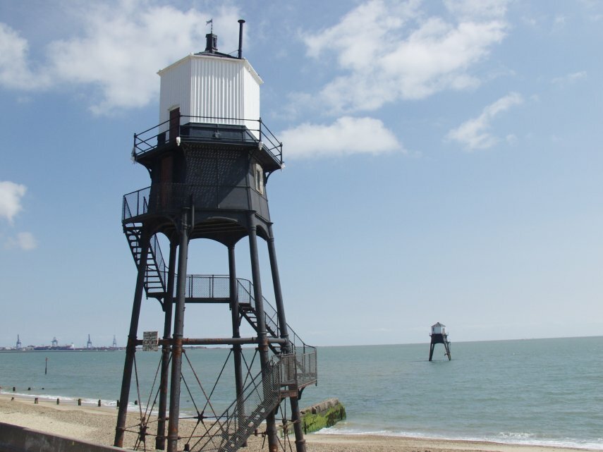 The two lighthouses, Dovercourt, Essex, England