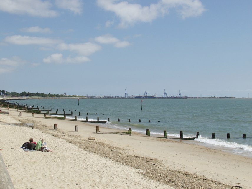 The beach, Dovercourt, Essex, England