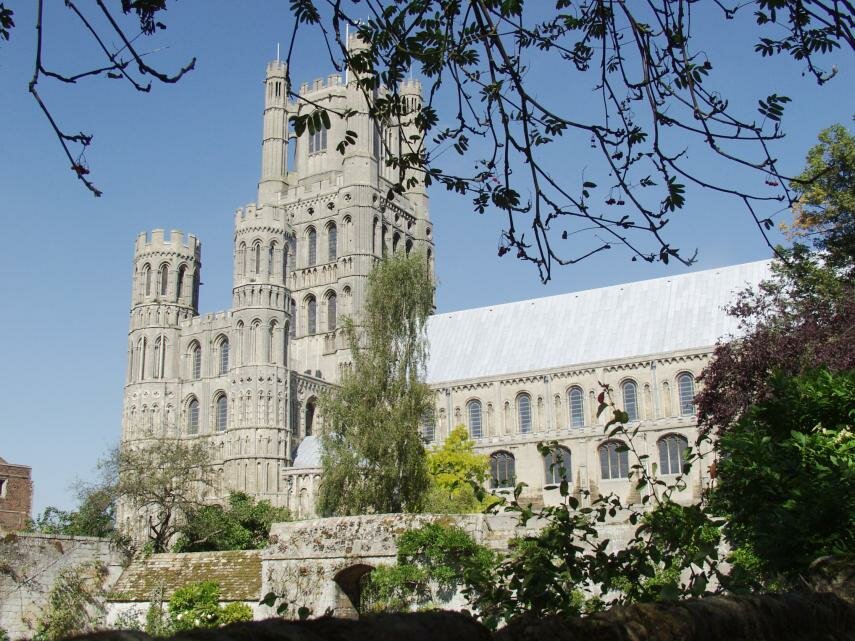 Scene showing Ely Cathedral, Ely, Cambridgeshire, England