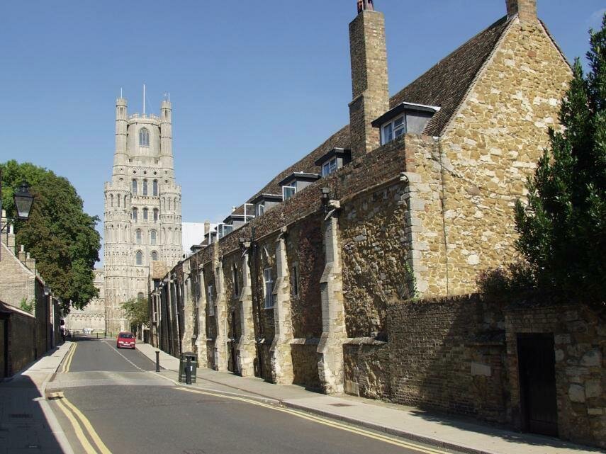 Medieval Buildings along the Gallery, Ely, Cambridgeshire, England, Great Britain