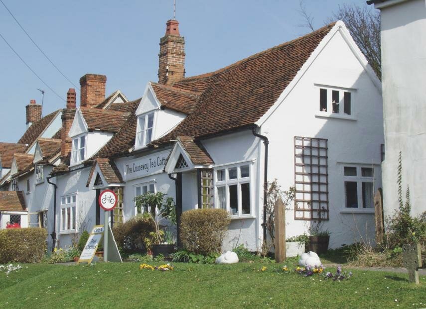 Photograph of a medieval cottage, Finchingfield, Essex, England