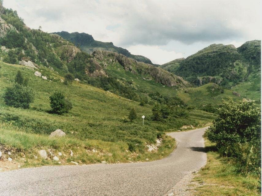 The road through Glen Nevis, Fort William, Highlands, Scotland