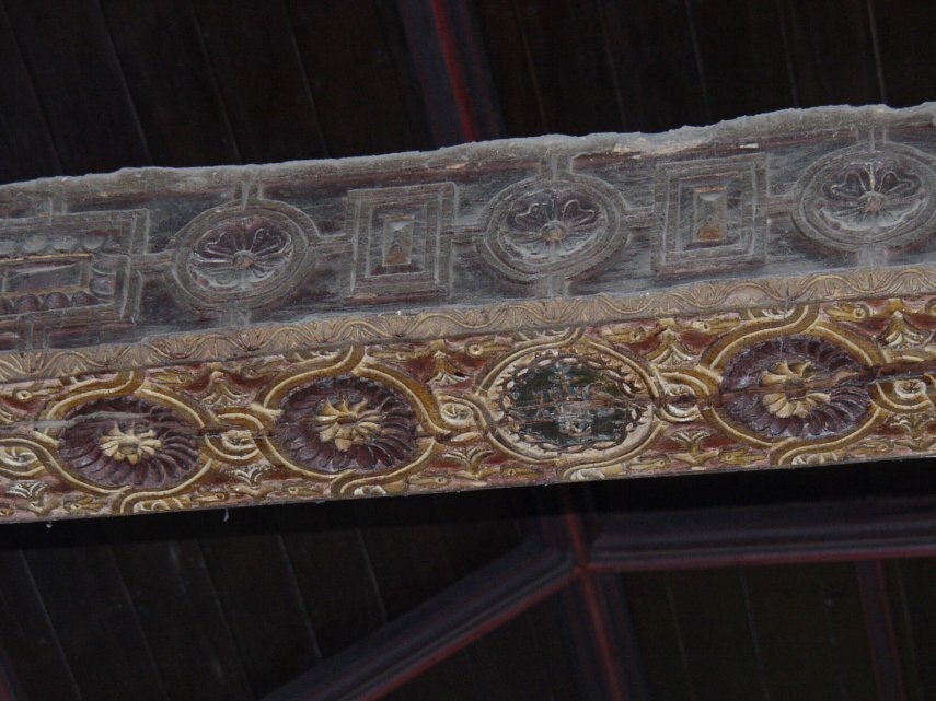 Carved Chancel Tie Beam, St. Mary's Church, Great Bardfield, Essex, England, Great Britain