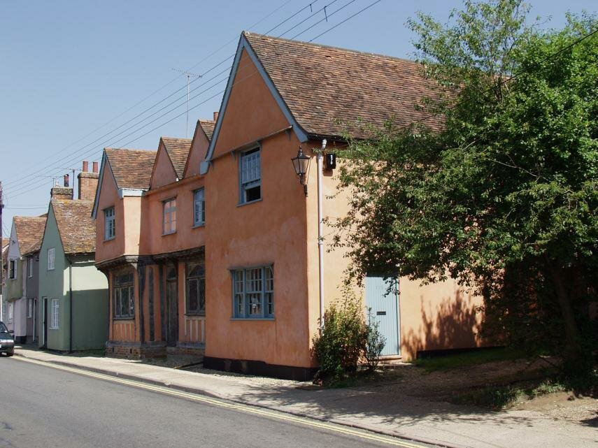 Tudor houses, Hadleigh, Suffolk, England
