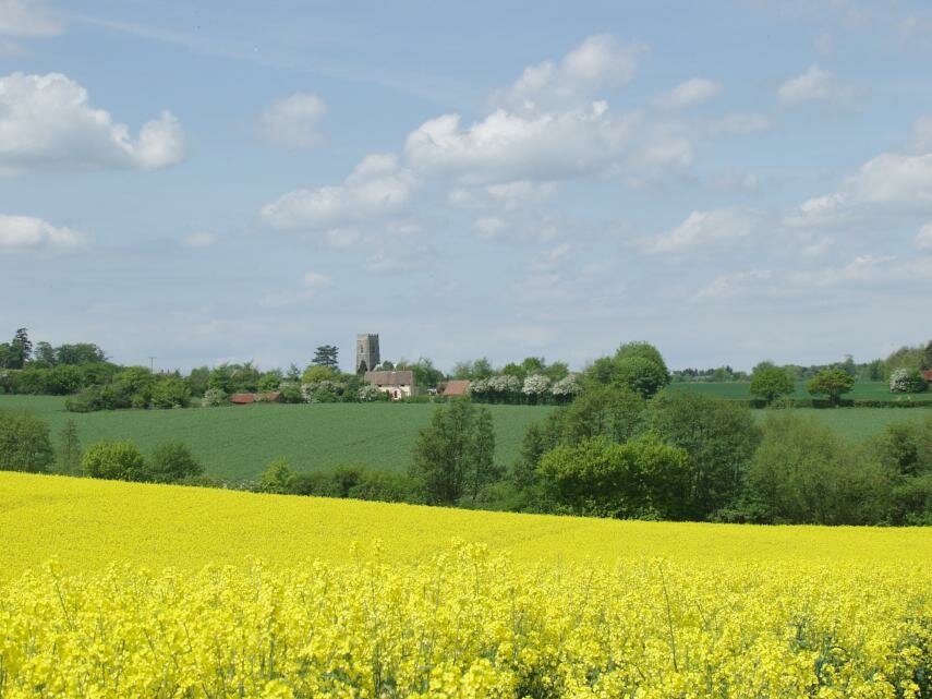 View near Kersey, Suffolk, Great Britain