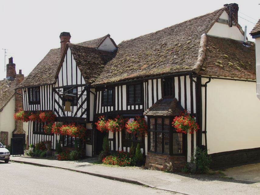 The 14th Century Bell Inn, Kersey, Suffolk, England