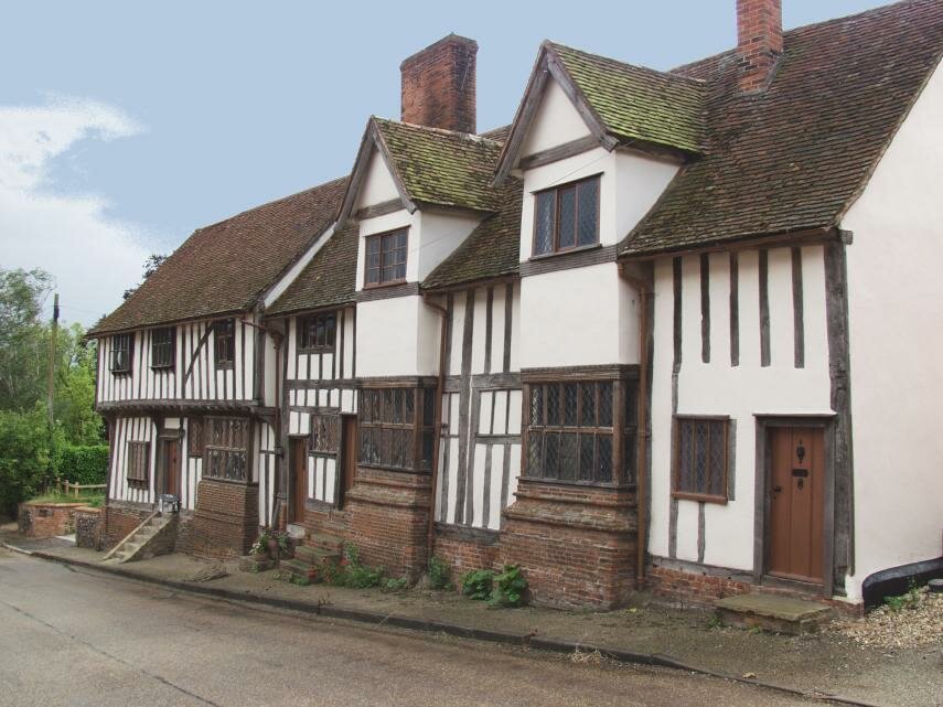 Medieval Weavers Houses, Kersey, Suffolk, England