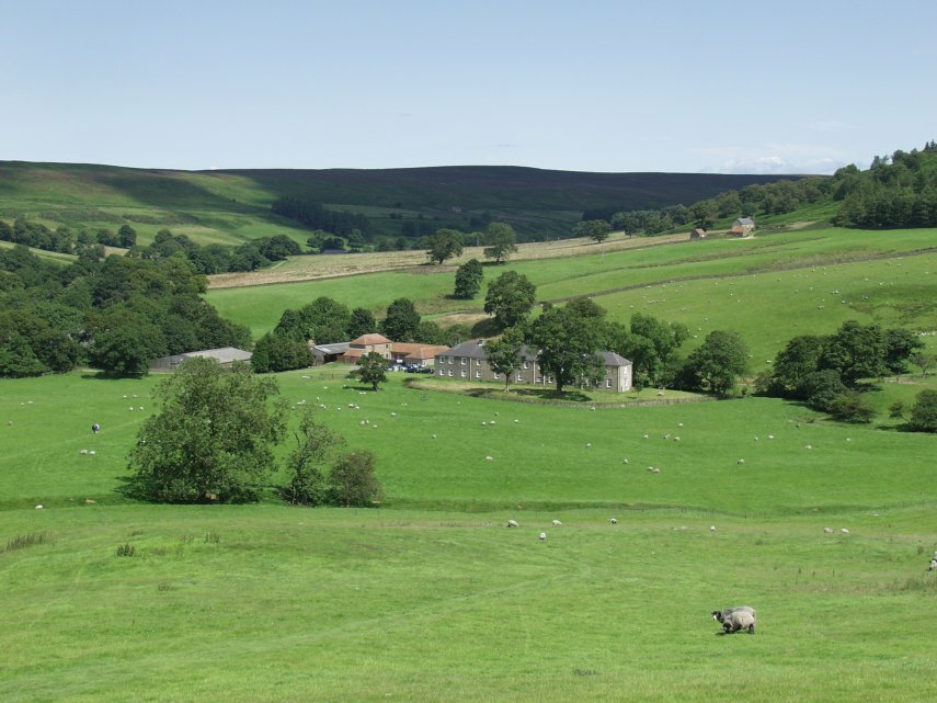 View of Baysdale Abbey, Kildale, North Yorkshire Moors, Yorkshire, England