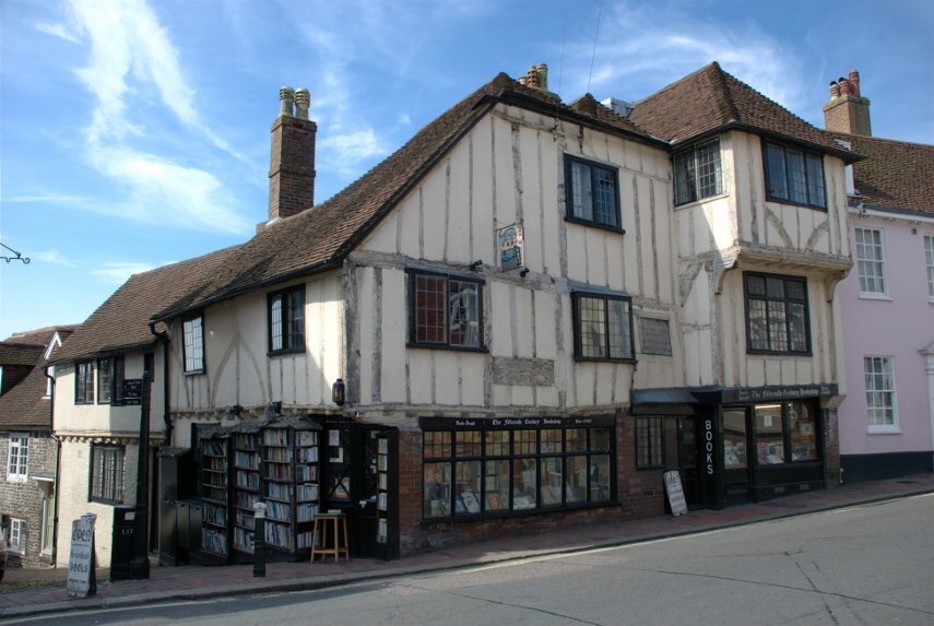 The 15th Century Book Shop, High Street, Lewes, Sussex, England, Great Britain