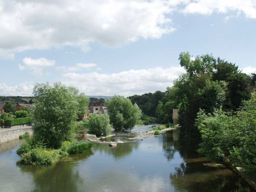 View of the River Teme, Ludlow, Shropshire, England