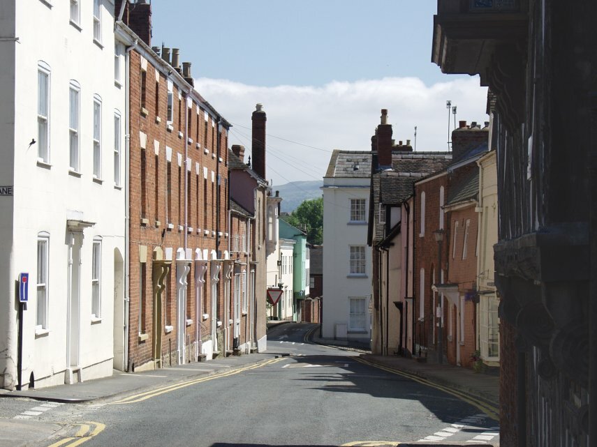 Bell Lane and Brand Lane, Ludlow, Shropshire, England, Great Britain
