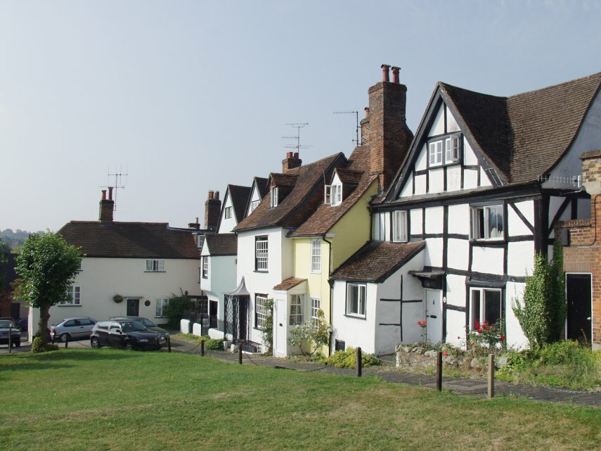 Houses on the Green, Marlborough, Wiltshire, England, Great Britain