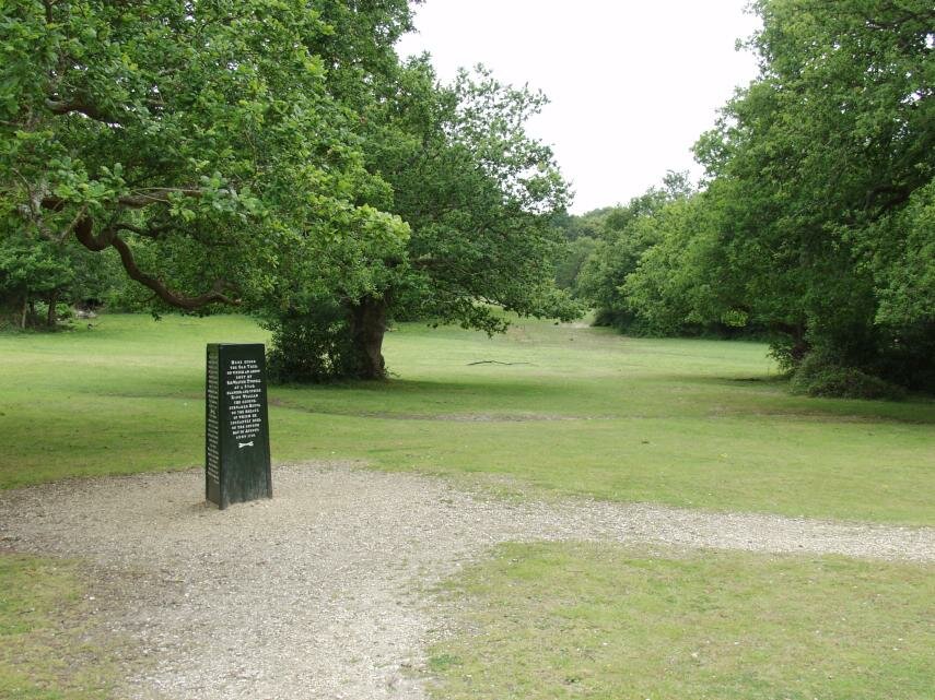 The Rufus Stone, New Forest, Hampshire, England, Great Britain