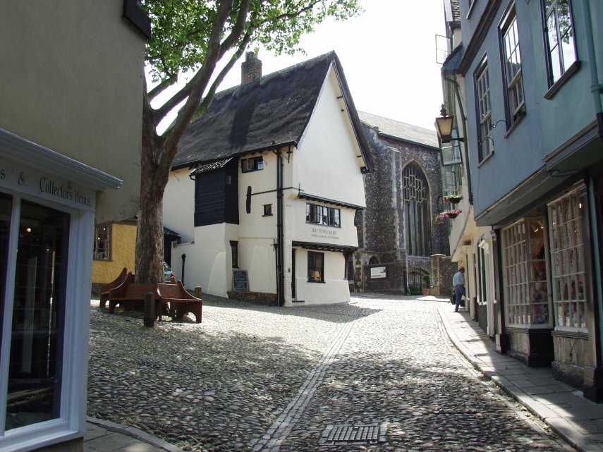 The Britons Arms, Elm Hill, Norwich, Norfolk, England, Great Britain