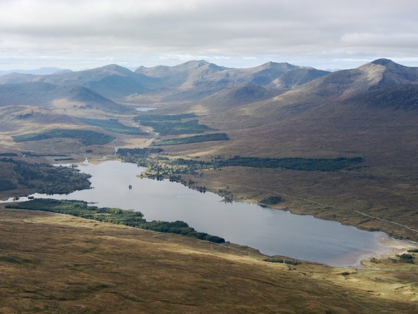 View of Loch Tulla, Rannoch Moor, Highlands, Scotland, Great Britain