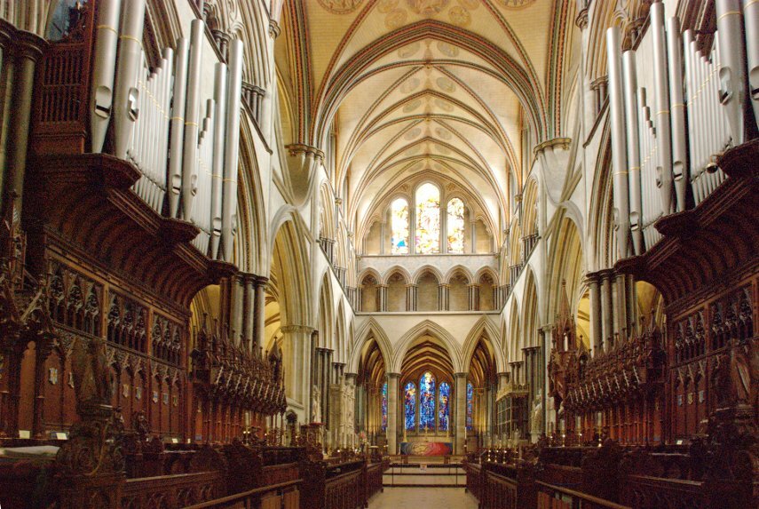 The Quire, Salisbury Cathedral, Salisbury, Wiltshire, England, Great Britain