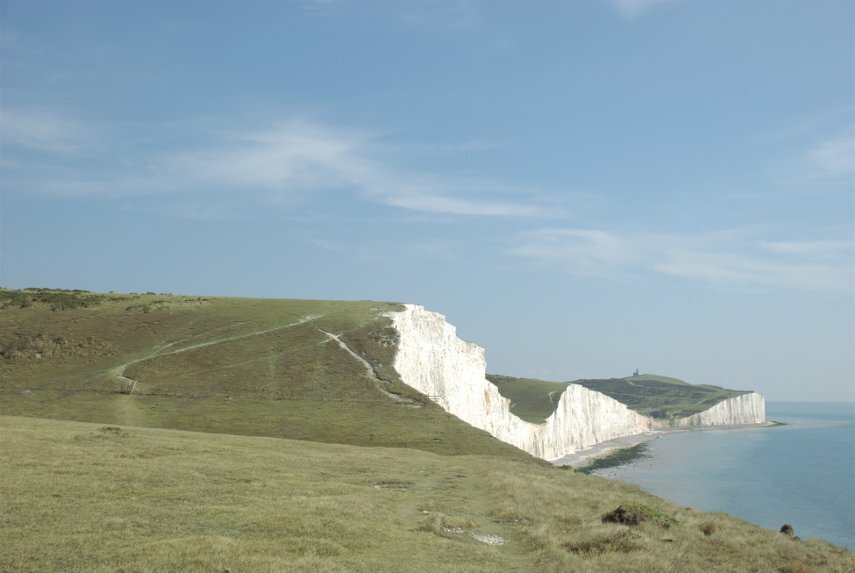 On the Seven Sisters looking back, Eastbourne, Sussex, England