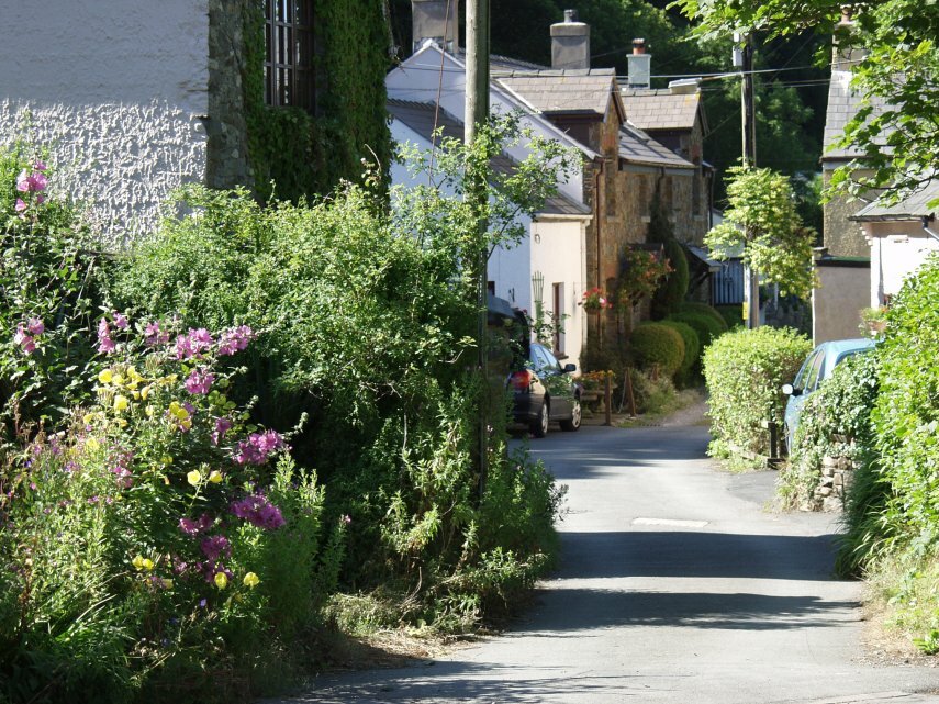 An attractive corner, Solva, St. David's, Pembrokeshire, Wales, Great Britain