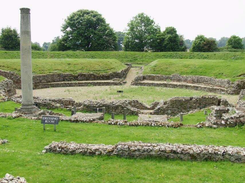 Verulamium Roman theatre, St. Albans, Hertfordshire, England