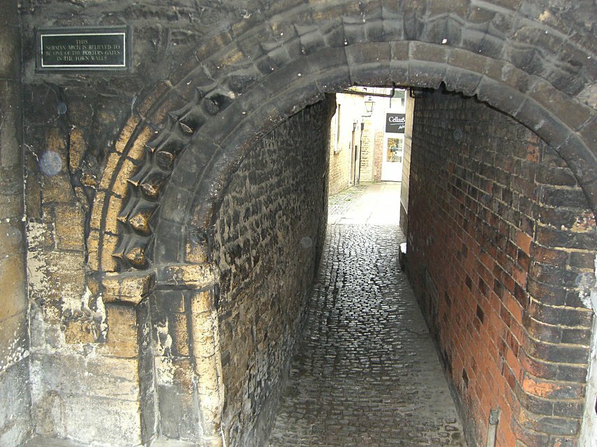 A Norman Archway, Stamford, Lincolnshire, England, Great Britain
