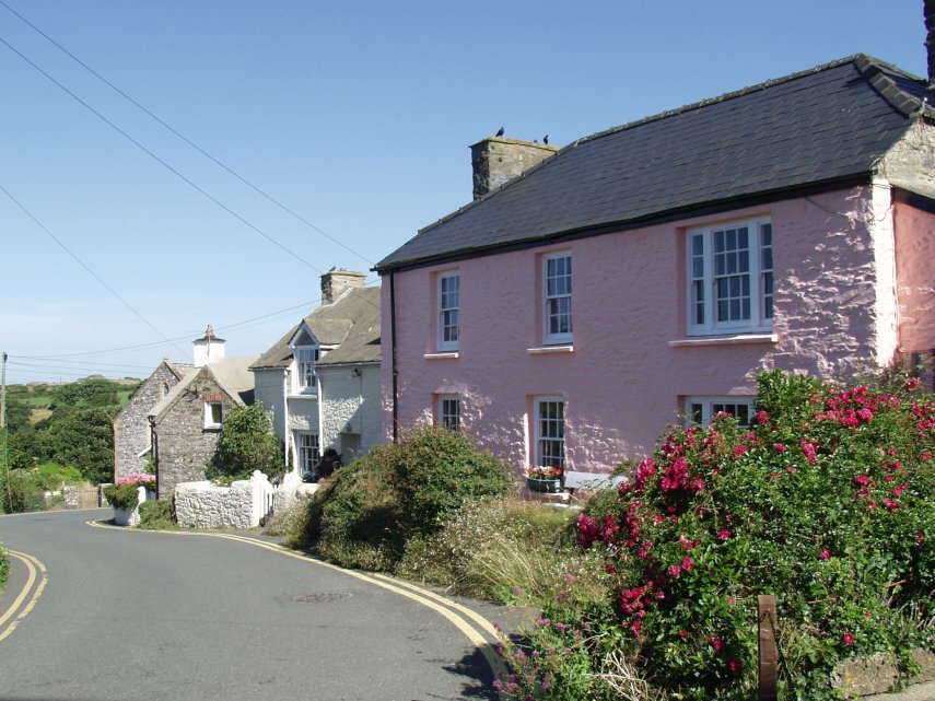 Picture of a colourful corner in St. David's, Pembrokeshire, Wales