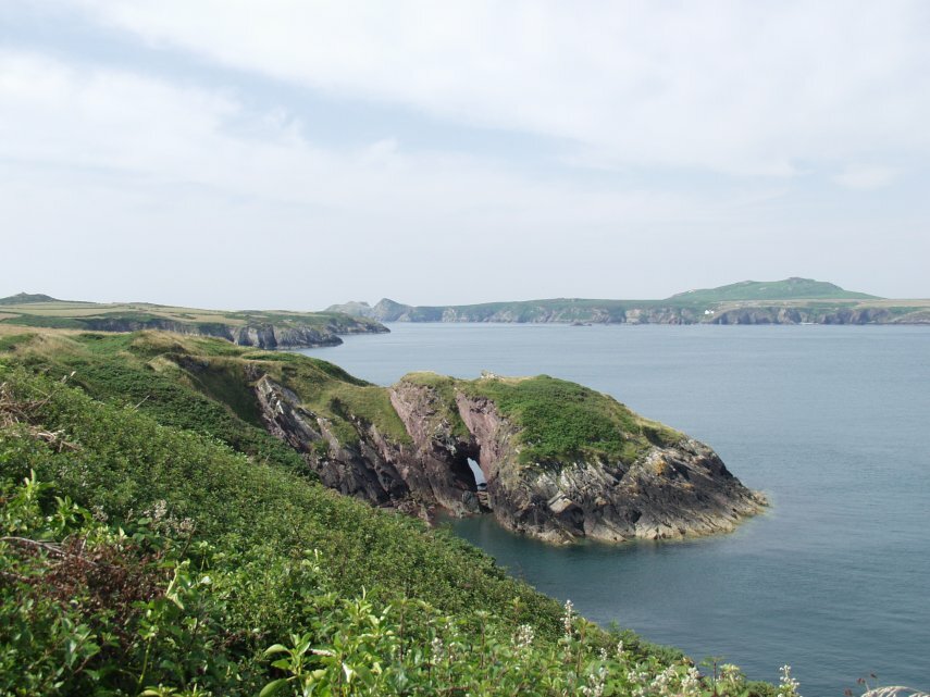 Looking towards Porth Clais, St. David's, Pembrokeshire, Wales, Great Britain