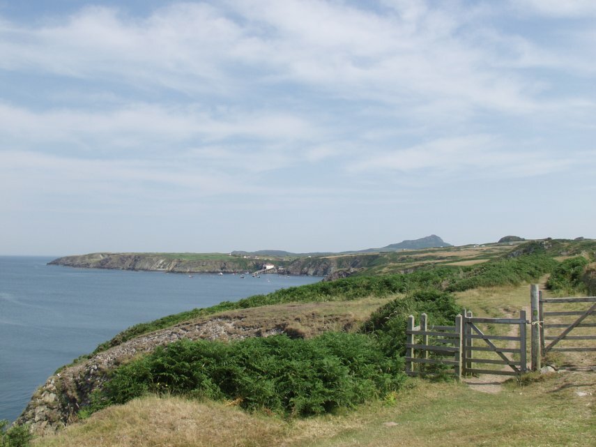 Looking back to Porthstinian, St. David's, Pembrokeshire, Wales, Great Britain
