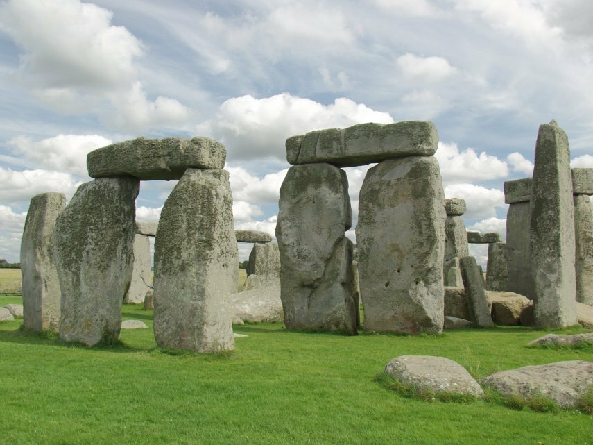 View of Stonehenge, Amesbury, Wiltshire, England, Great Britain