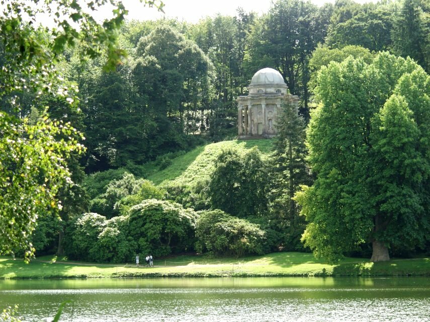 The Temple of Apollo, Stourhead Garden, Stourton, Wiltshire, England, Great Britain