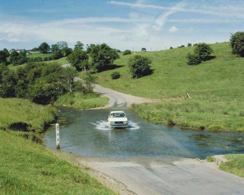 View of Tissington Ford across Bradbourne Brook, Derbyshire, 