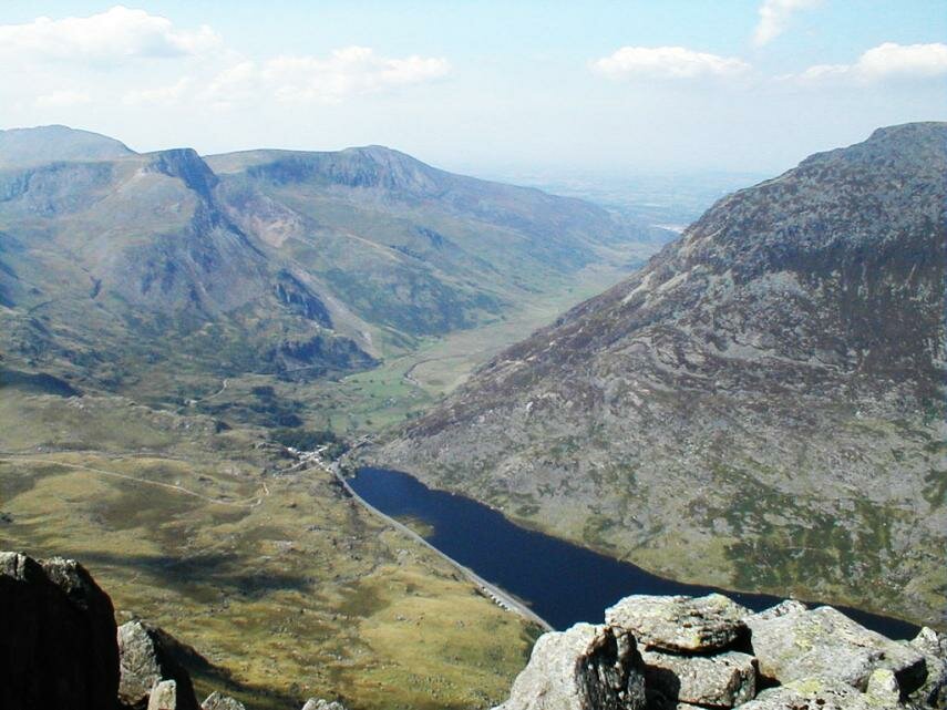 The view from the top of Tyfan, Caernarfonshire, Wales, Great Britain