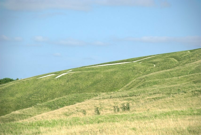 View of the Uffington White Horse, Oxfordshire, England