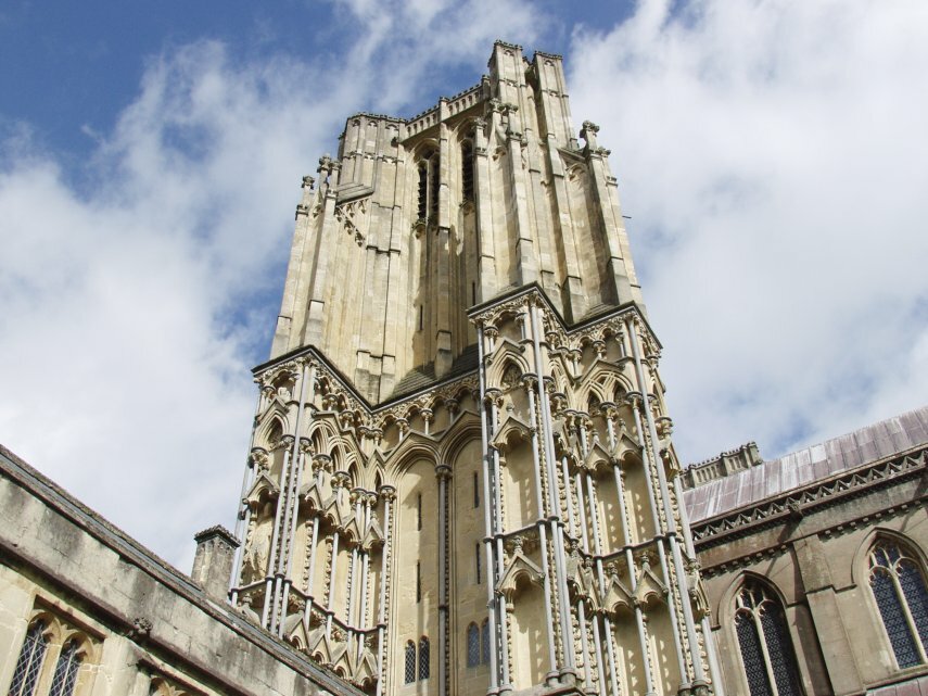 The Central Tower, Wells Cathedral, Wells, Somerset, England, Great Britain