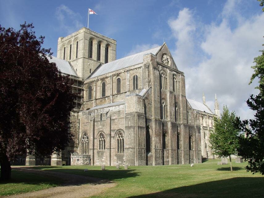 Photgraph of the Tower and North Transept, Winchester Cathedral, Winchester, Hampshire