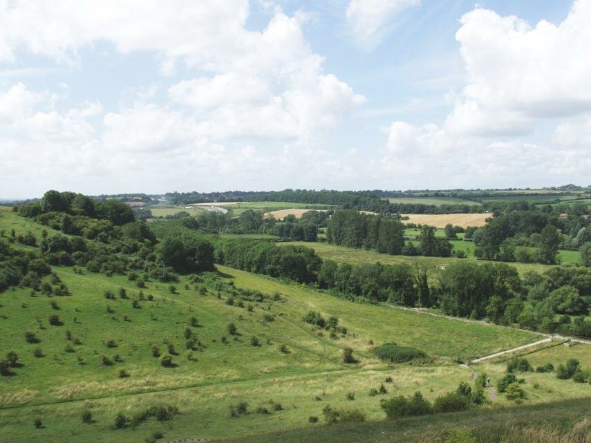 View over Twyford Down from St. Catherine's Hill, Winchester, Hampshire, England - Countryside